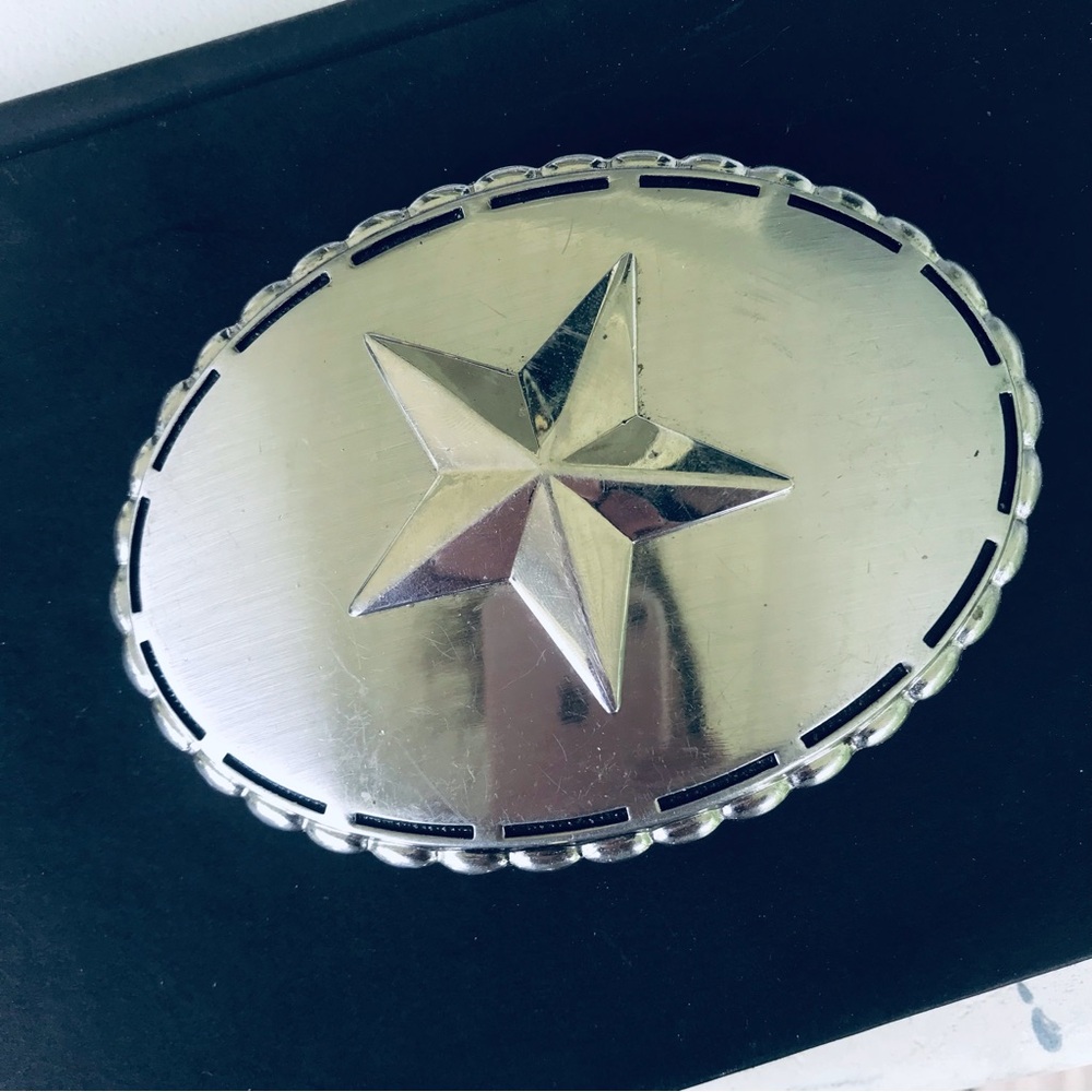 Silver Star Belt Buckle